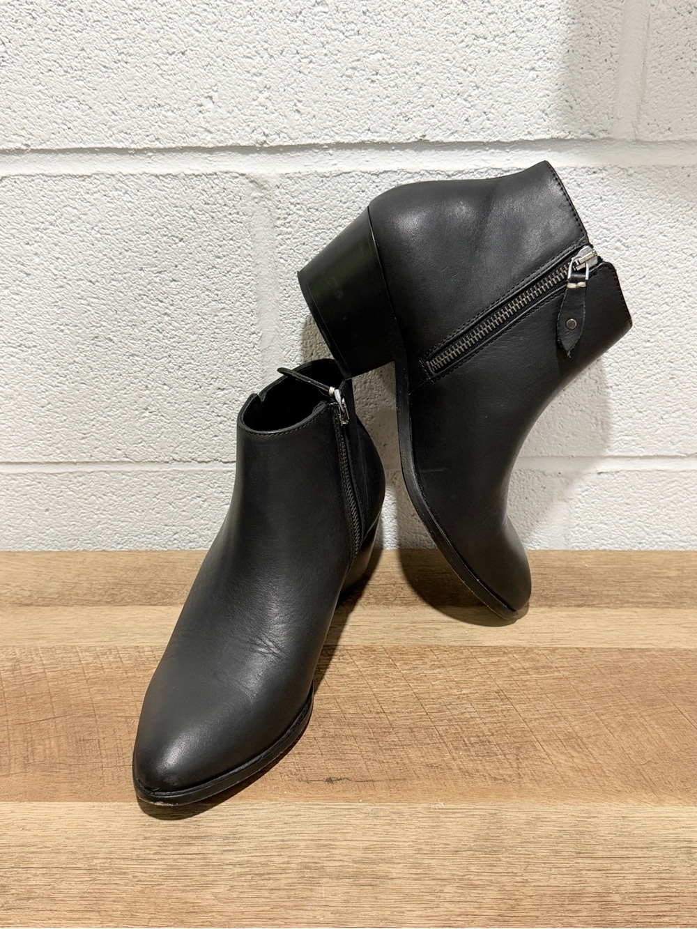 Thursday Boot Company Downtown Black Leather Ankle Booties Women's